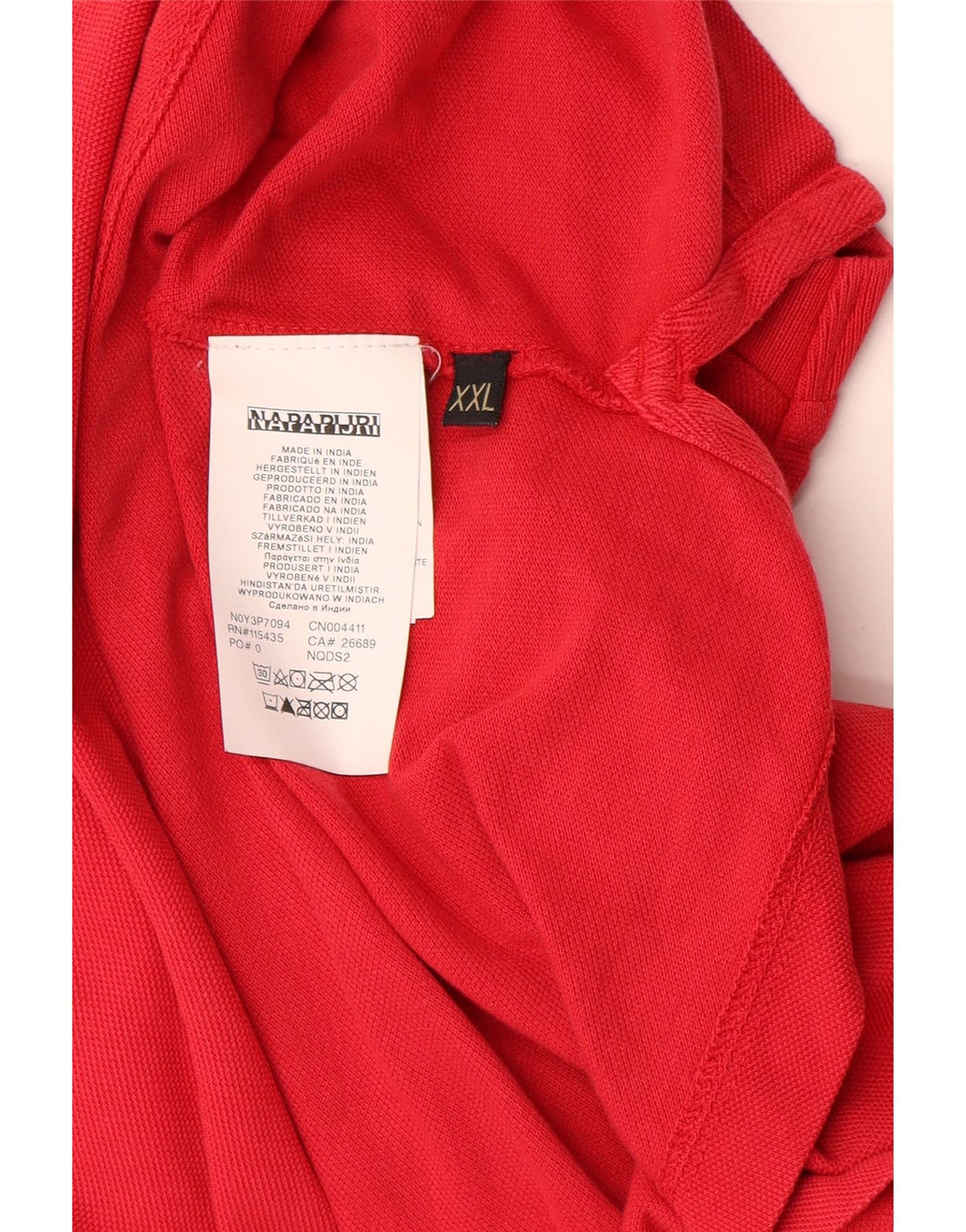NAPAPIJRI Herren Poloshirt 2XL Rote Baumwolle