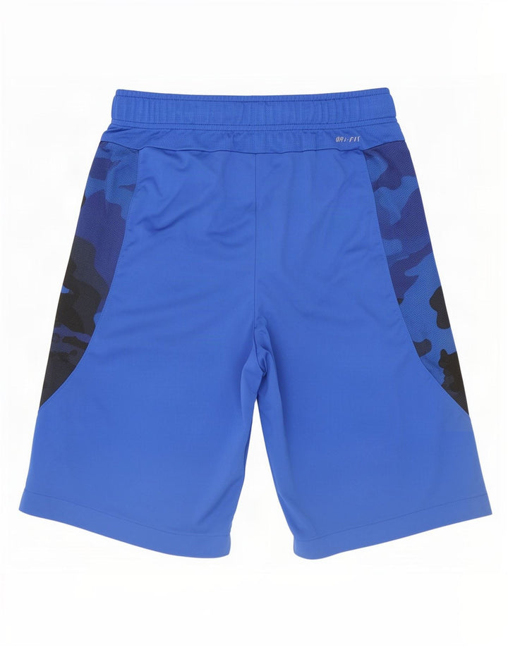 Nike Herren Dri Fit Sportshorts, klein, blaues Camouflage-Polyester