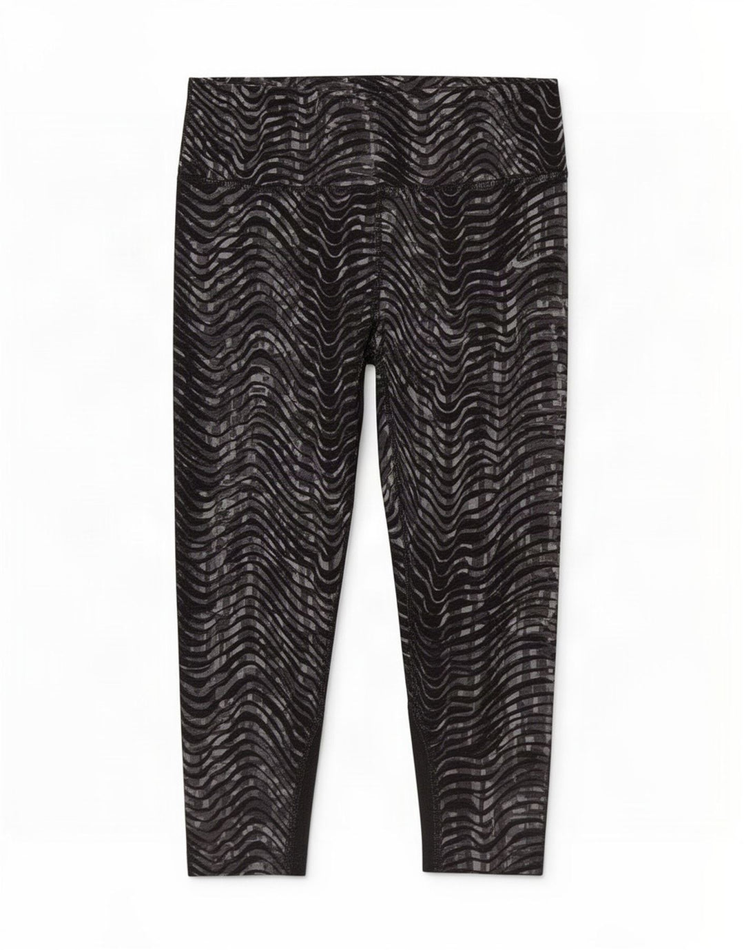 Nike Damen Dri Fit Capri-Leggings mit abstraktem Muster, Größe S, Größe S, aus schwarzem Nylon