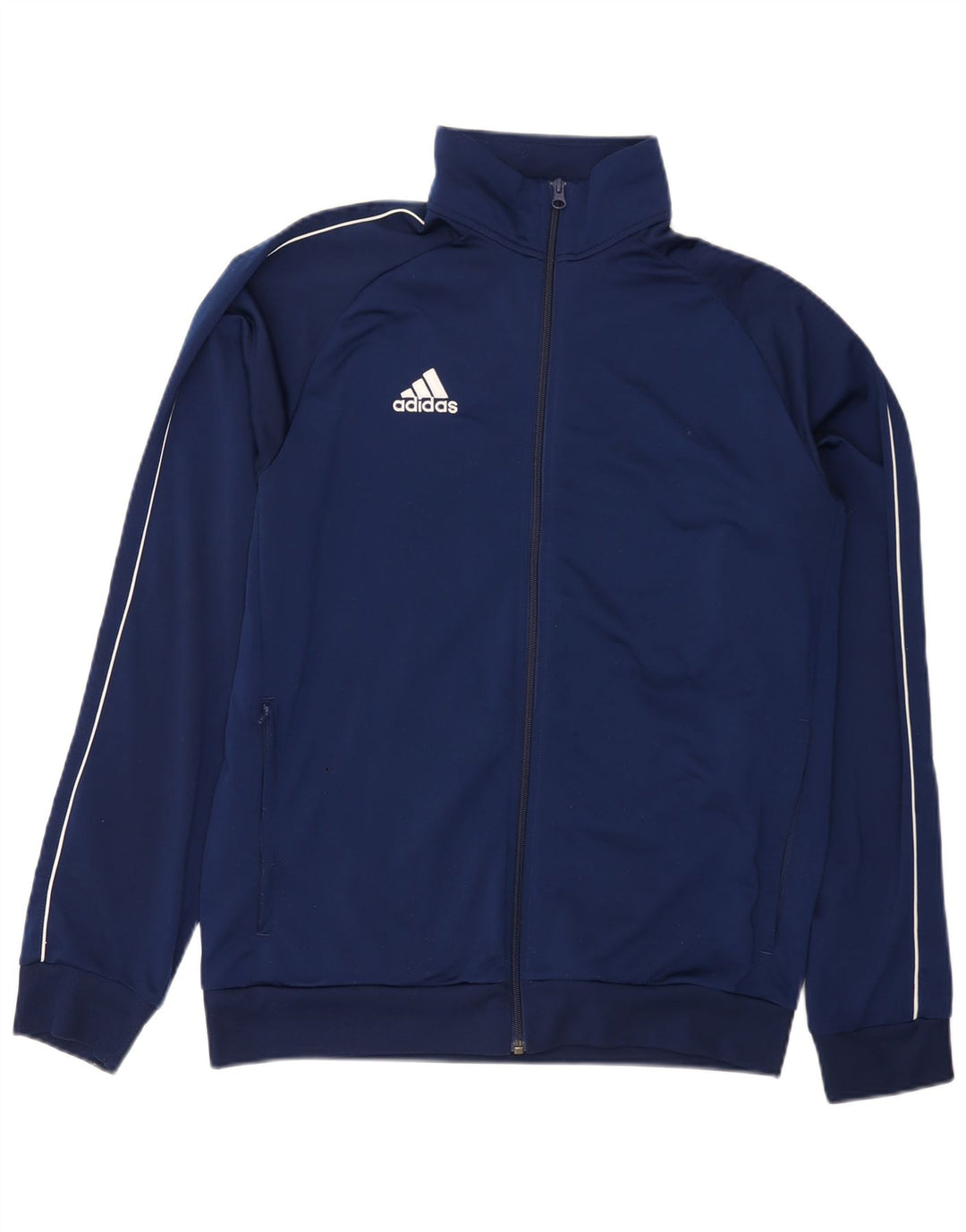 Adidas Herren-Trainingsanzug-Oberteil, große Jacke aus marineblauem Polyester