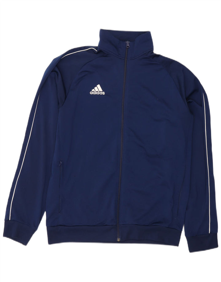 Adidas Herren-Trainingsanzug-Oberteil, große Jacke aus marineblauem Polyester