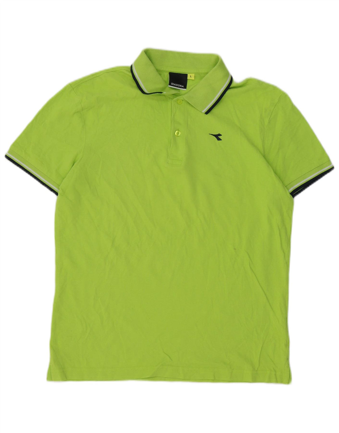Diadora Herren-Poloshirt, große grüne Baumwolle
