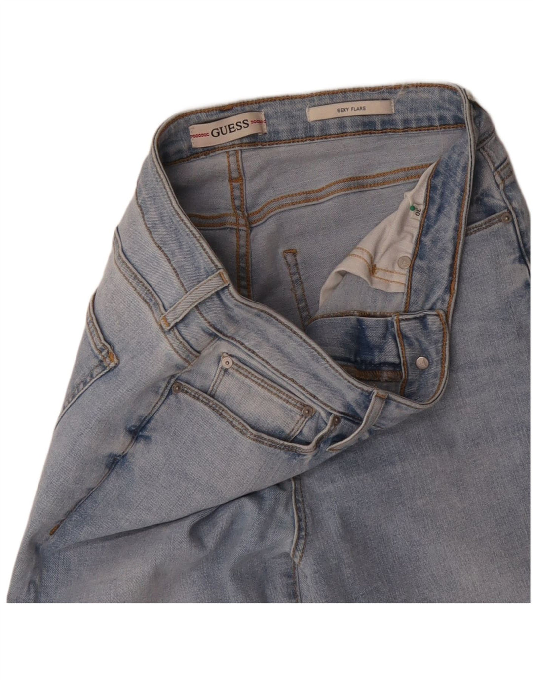 GUESS Damen Sexy Schlagjeans W30 L31 Blau