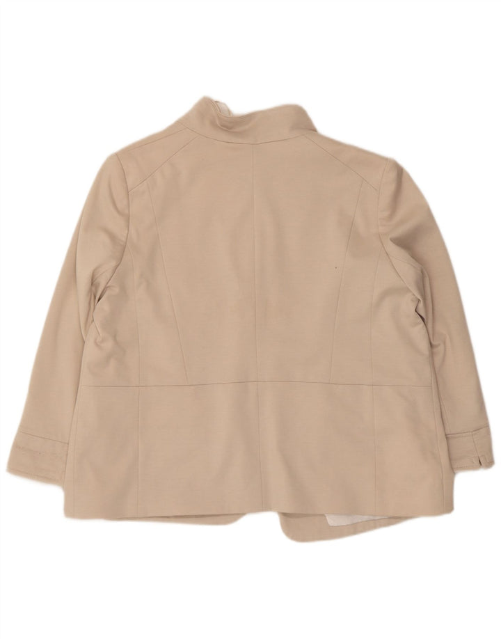 Wallis Damen-Blazer mit 3/4-Ärmeln, offen, UK 18, XL, Beige, Polyester