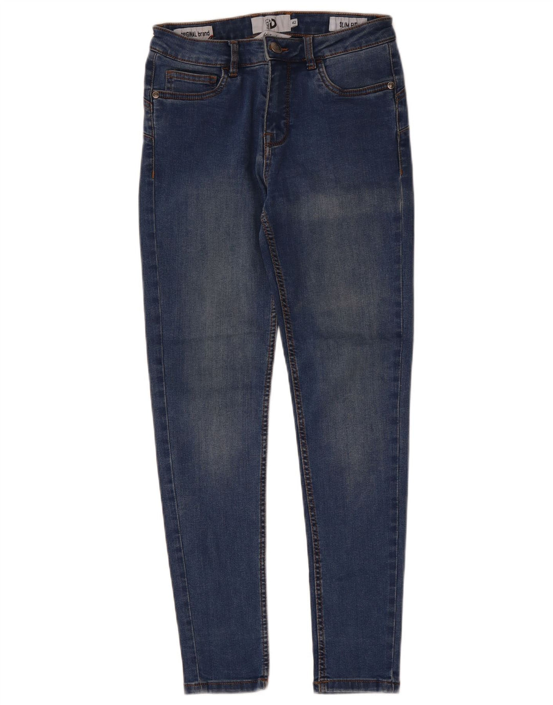 Dack's Damen Slim Jeans IT 42 Medium W28 L27 Blaue Baumwolle