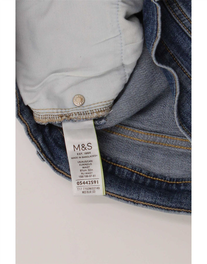 Marks & Spencer Herren-Jeansshorts, Größe M, W32, Blau, Baumwolle