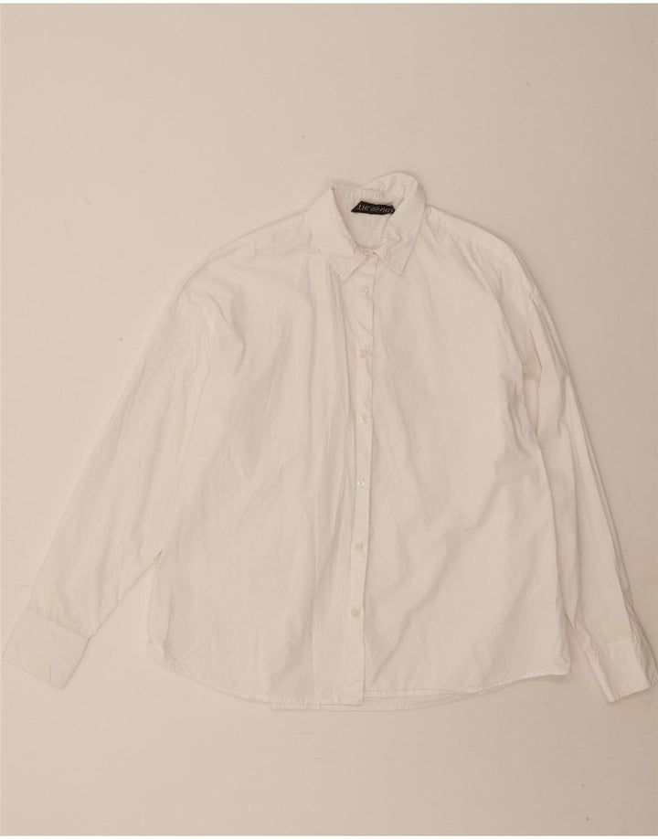 Trussardi Damen-Oversize-Hemd IT 38 XS aus weißer Baumwolle