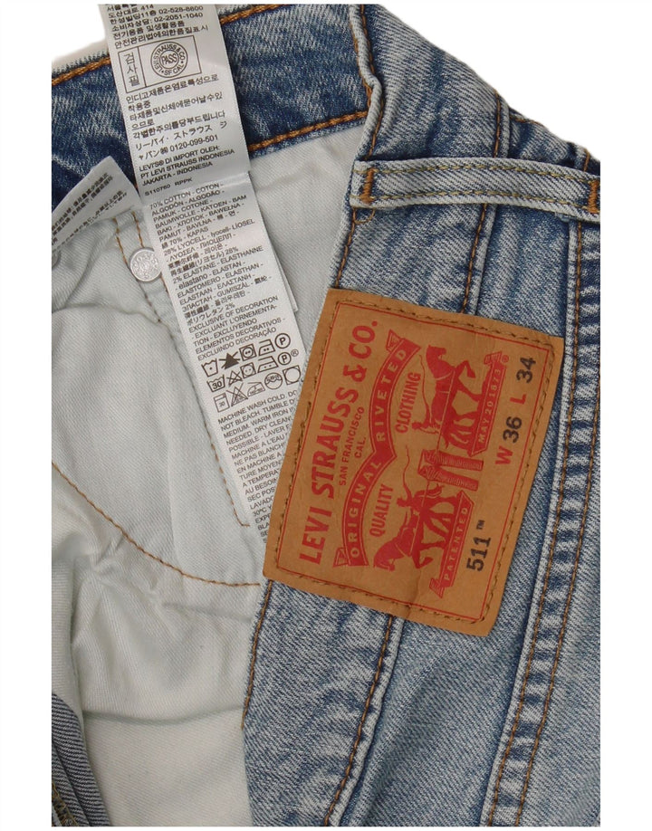 Levi's Herren 511 Slim Jeans W36 L34 Blaue Baumwolle