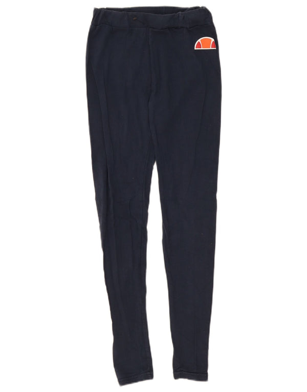Ellesse Damen Leggings UK 10 Small Marineblaue Baumwolle