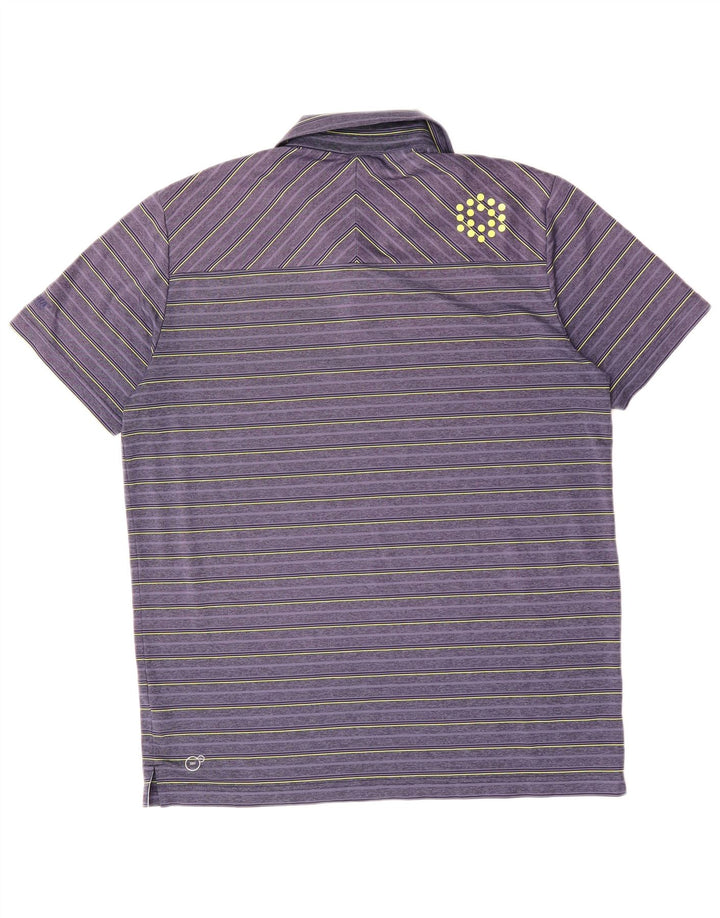 PUMA Herren Poloshirt groß lila gestreift