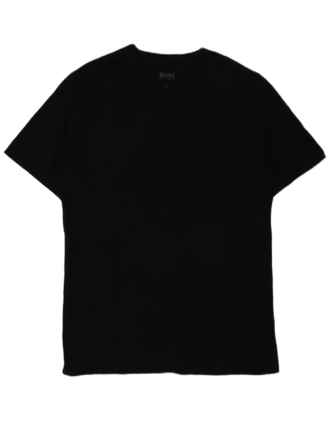 Hugo Boss Herren T-Shirt Top Medium Schwarz Baumwolle