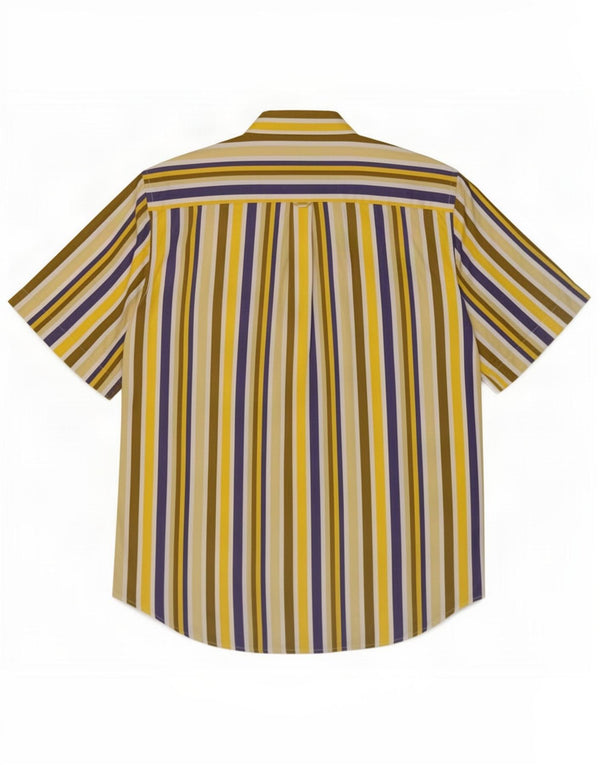 Henry s Herren Kurzarmhemd Größe 39 15 1/2 Medium Mehrfarbig gestreift
