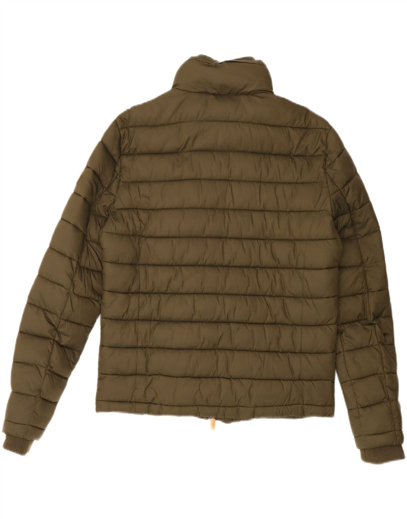 SUPERDRY Mens Padded Jacket UK 38 Medium Khaki Polyester Vintage Superdry and Second-Hand Superdry from Messina Hembry 