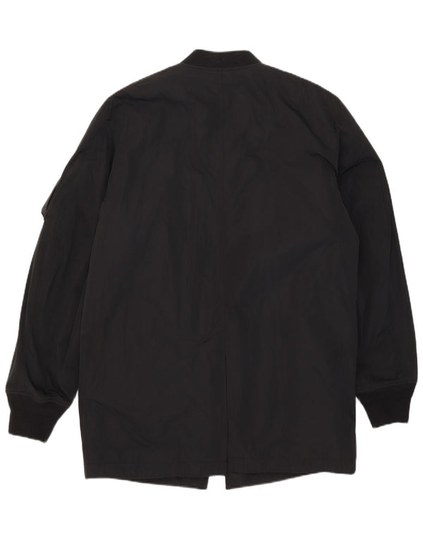 Diesel Damen Parka Jacke UK 16 Large Schwarz Polyester