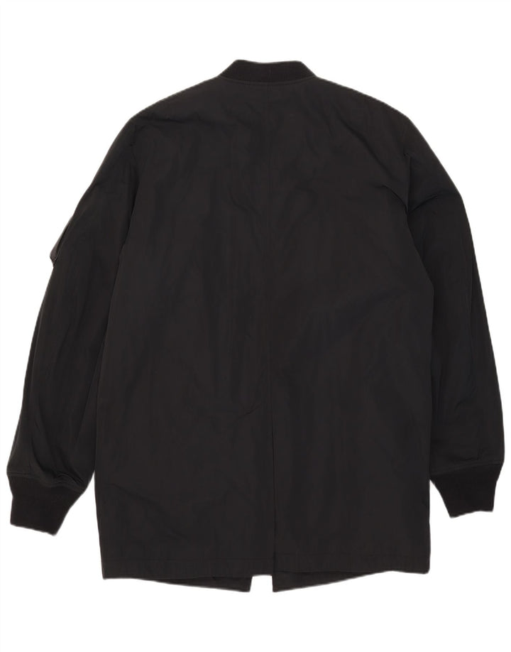Diesel Damen Parka Jacke UK 16 Large Schwarz Polyester
