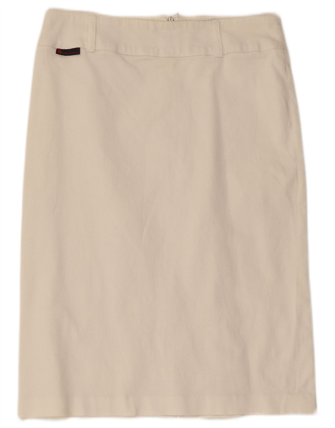 Dolce & Gabbana Damen Gerader Rock IT 42 Medium W30 Weiße Baumwolle