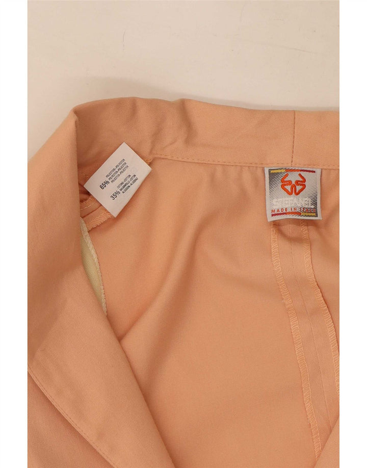 Stefanel Damen-Blazer mit 2 Knöpfen, Gr. 10, Größe S, Rosa, Polyester