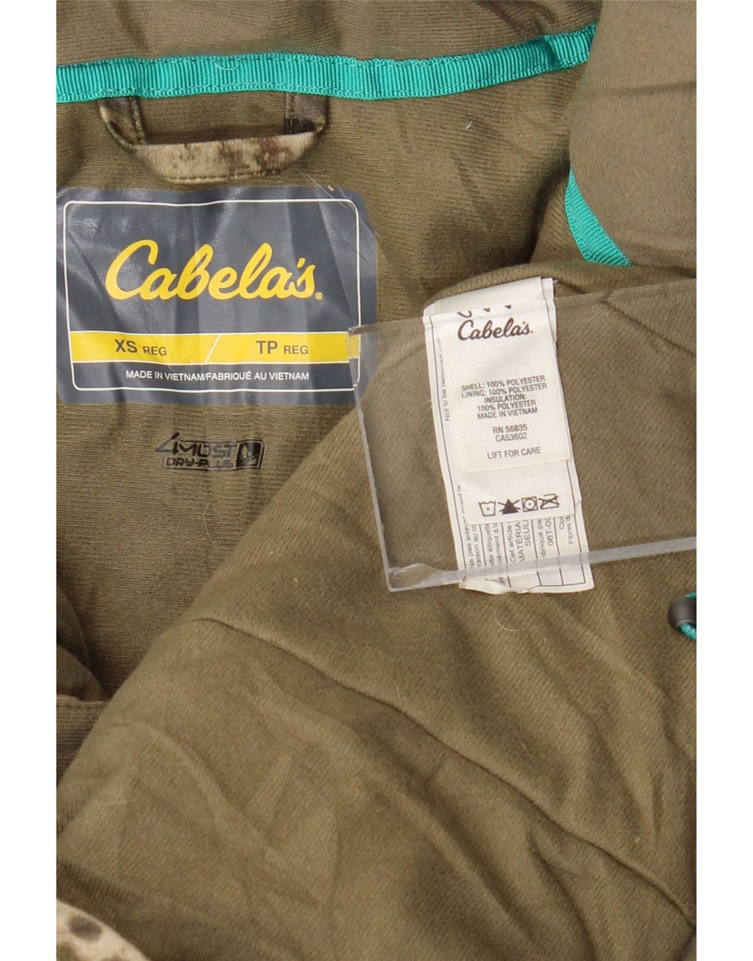CABELA'S Damen Übergroße Windjacke UK 6 XS Khaki Camouflage