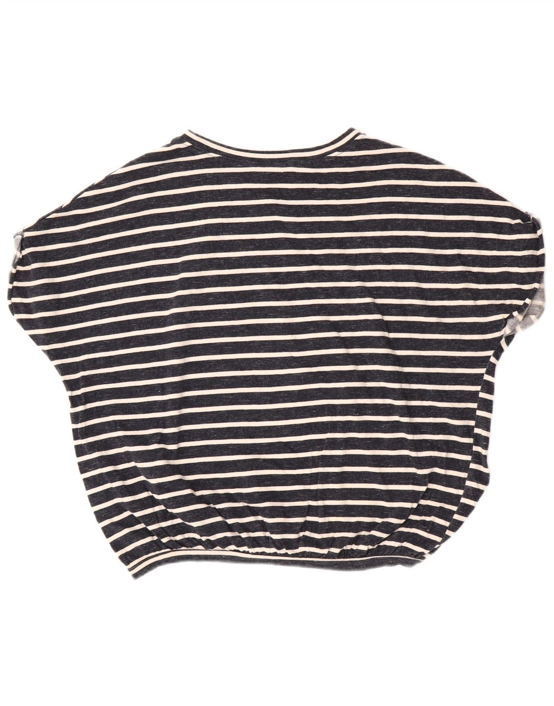 Übergroßes T-Shirt-Oberteil für Damen von Zara, UK 10, Größe S, marineblau, gestreift, Baumwolle