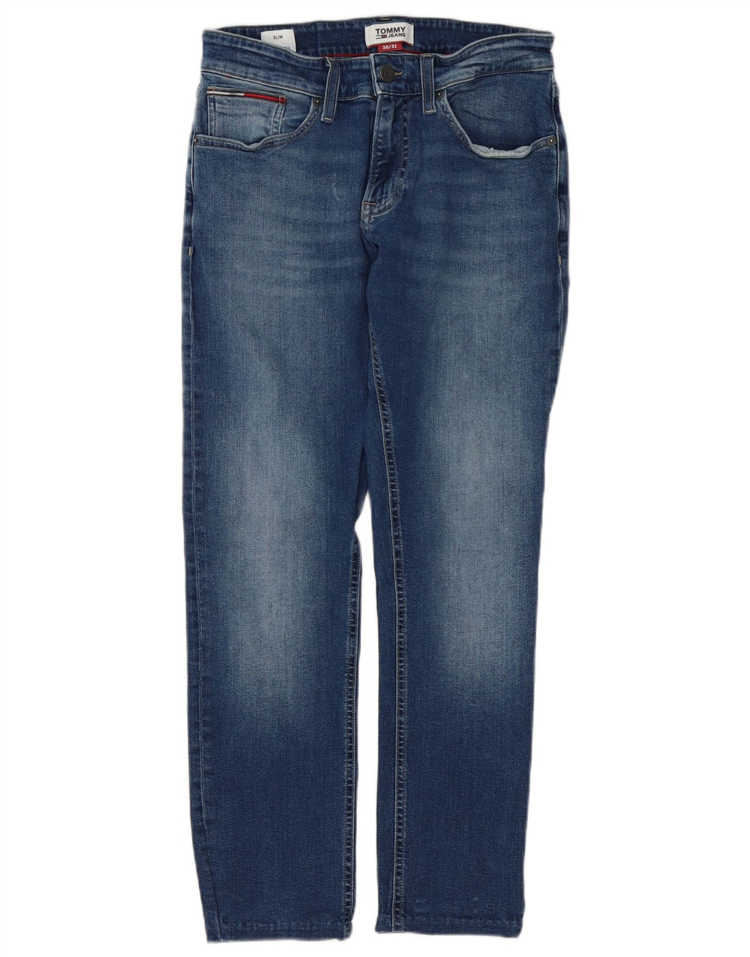 Tommy Hilfiger Herren Slim Jeans W30 L28 Blaue Baumwolle