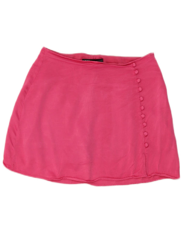 Zara Damen Skort Small W26 Rosa Viskose