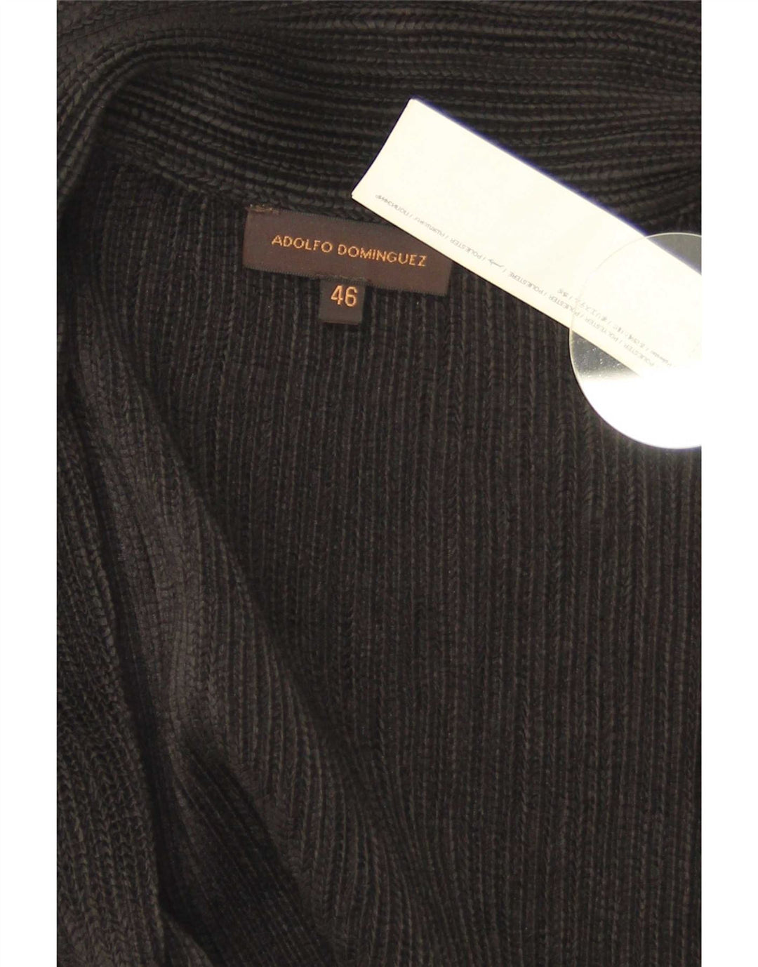 Adolfo Dominguez Damen Hemdbluse mit Rüschen vorne IT 46 Large Schwarz