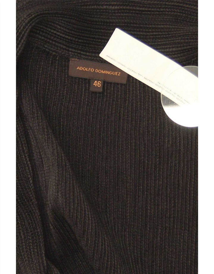Adolfo Dominguez Damen Hemdbluse mit Rüschen vorne IT 46 Large Schwarz