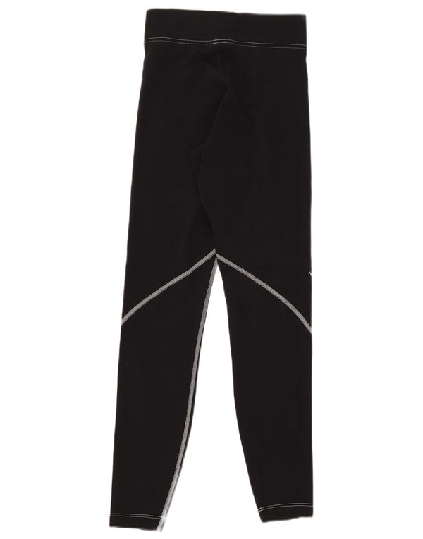 Nike Damen Graphic Leggings UK 4 XS Schwarz