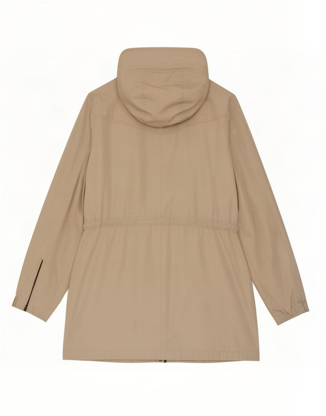 Zara Damen-Utility-Jacke mit Kapuze, UK 16, Größe L, Beige, Polyester