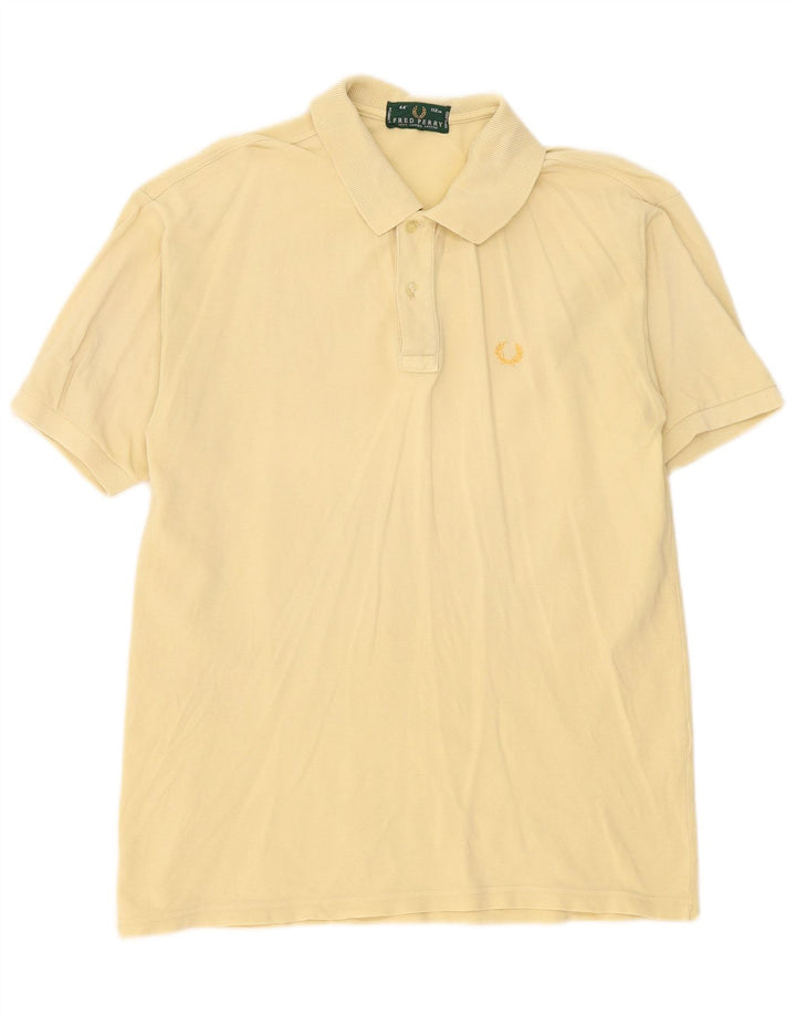 Fred Perry Herren-Poloshirt aus mittelgelber Baumwolle