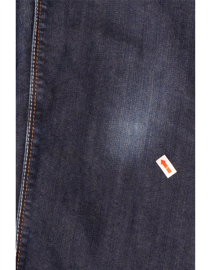 Geox Damen Respira Straight Jeans IT 46 Large W32 L32 Marineblaue Baumwolle