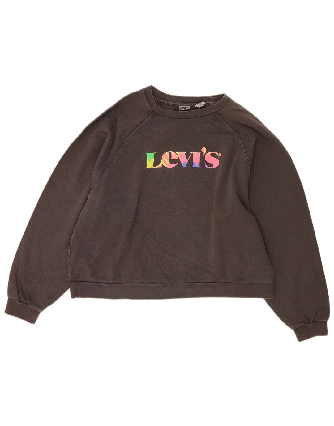 Levi's Womens Graphic Oversized Sweatshirt Pullover UK 18 XL Grau Baumwolle