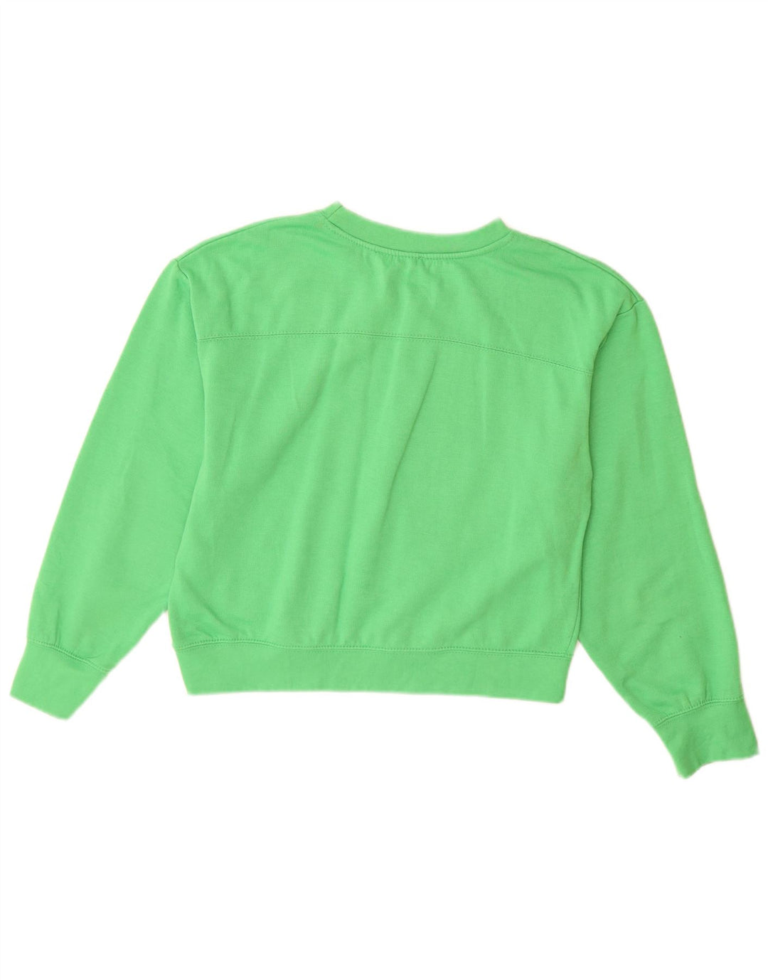 Zara Damen Sweatshirt Pullover UK 10 Small Grün Polyester