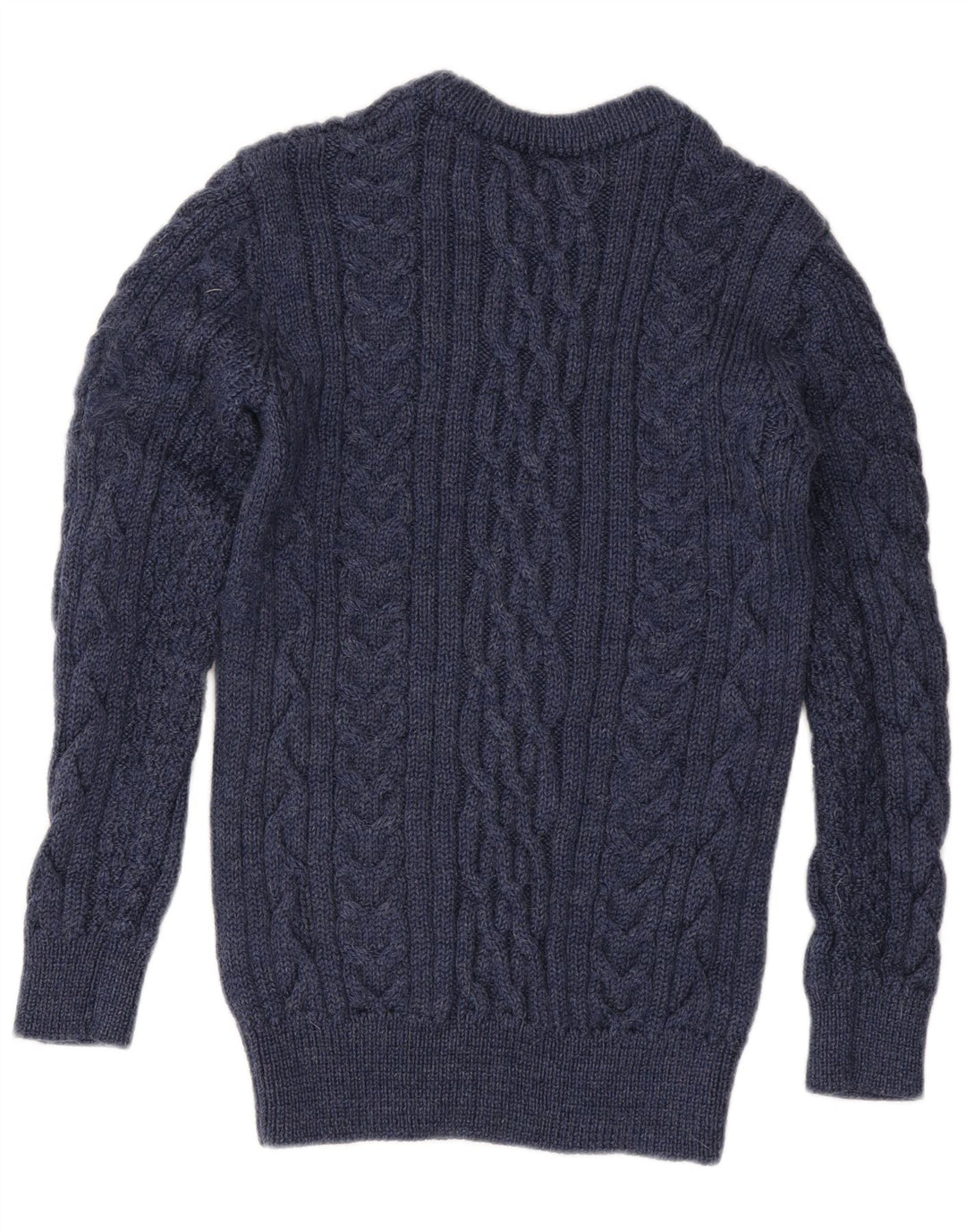 WoolOvers Herren-Pullover mit Rundhalsausschnitt, mittlere marineblaue Wolle