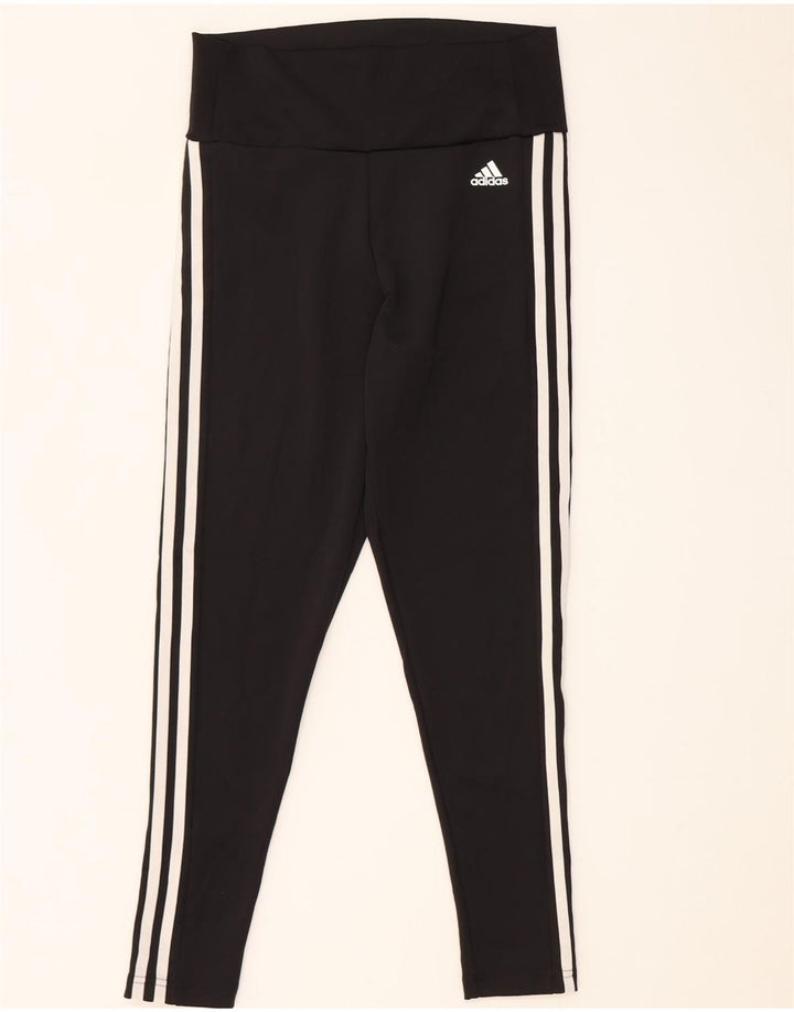 ADIDAS Damen Aeroready Leggings UK 12/14 Medium Schwarz Polyester