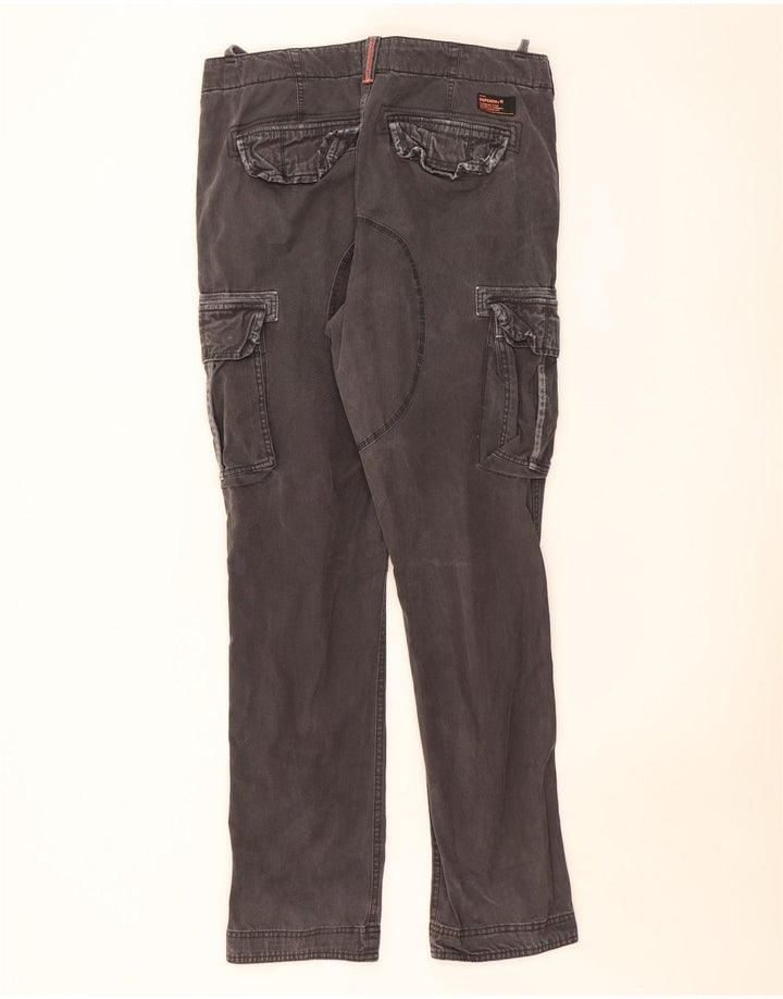 SUPERDRY Slim-Cargohose für Herren, Größe L, W36, L33, Grau, Baumwolle