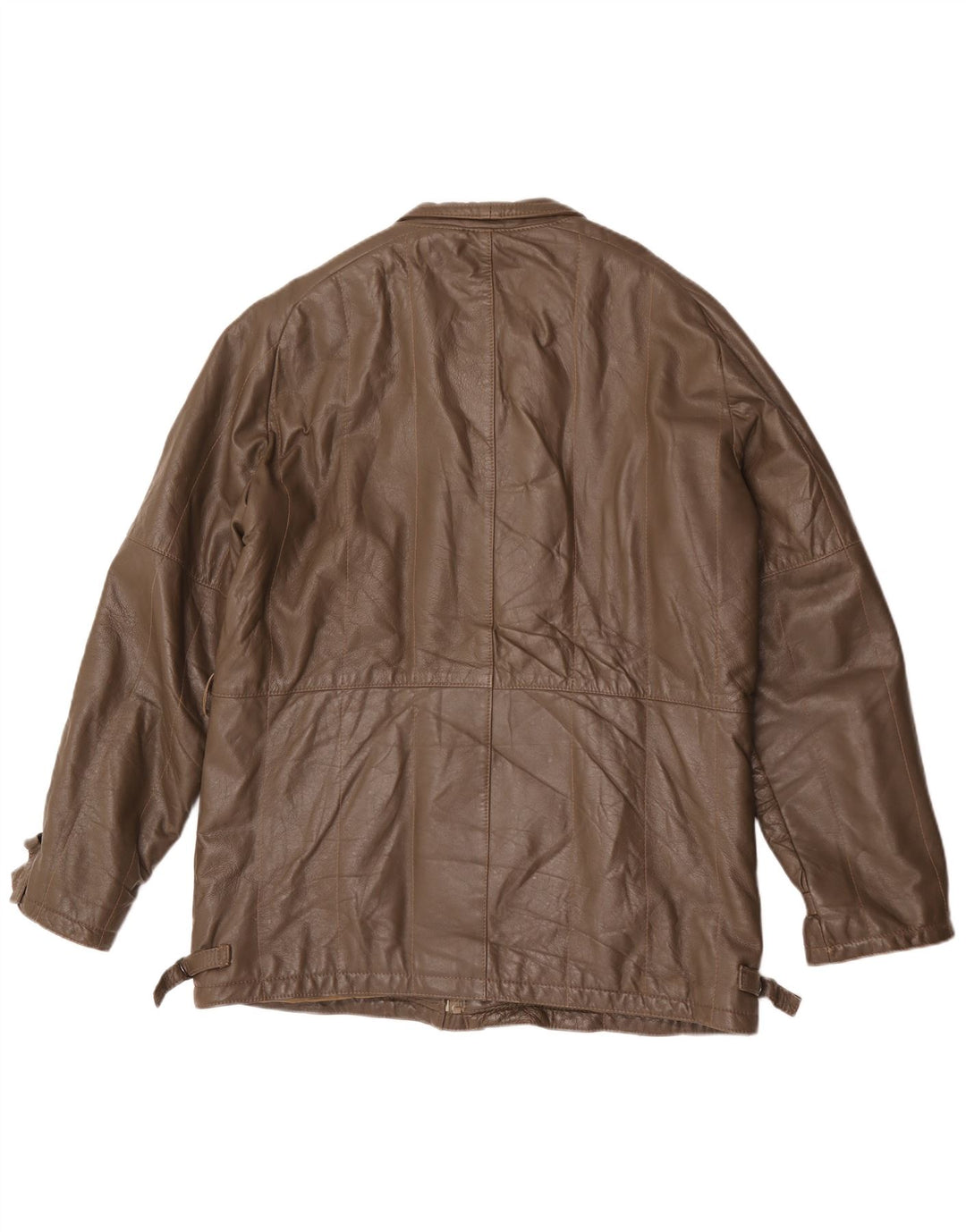 Vintage Herren Lederjacke IT 54 2XL Braun