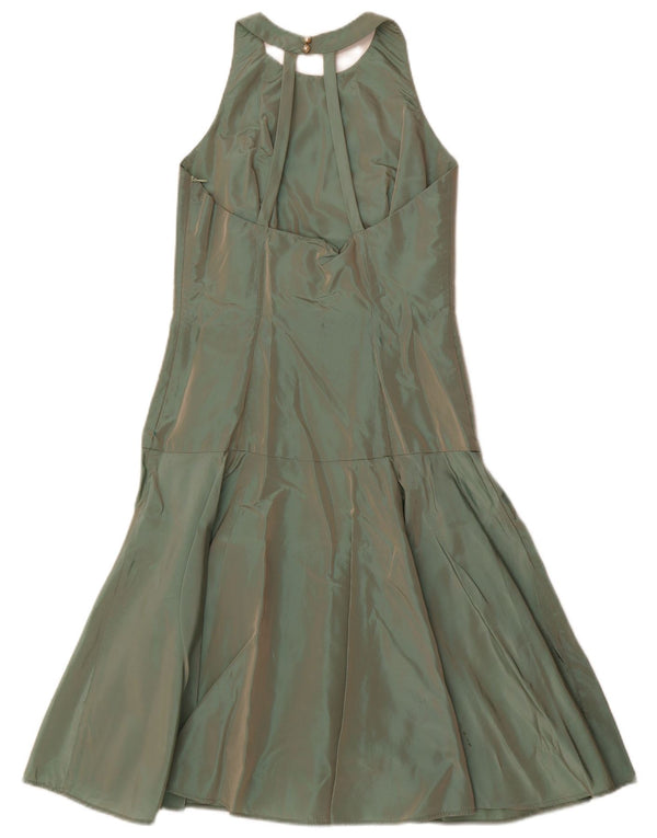 Vintage Damen Meerjungfrauenkleid UK 8 Small Grün Acetat