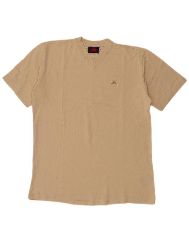 KAPPA Herren T-Shirt Top Large Beige Baumwolle