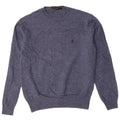 French Connection Herren-Pullover mit Rundhalsausschnitt, Mittelblaue Lammwolle