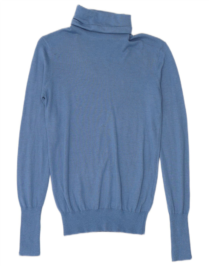 Zara Damen-Pullover mit Rollkragen, Gr. 10, Größe S, Blau, Modal