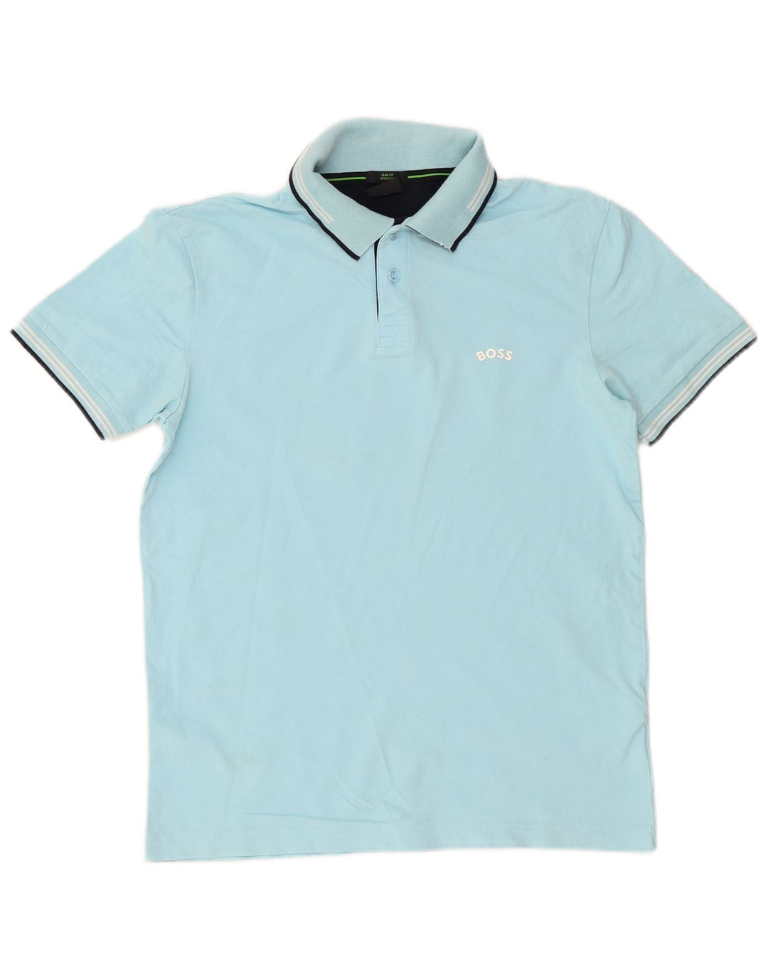 Hugo Boss Slim-Fit-Poloshirt für Herren, klein, aus blauer Baumwolle