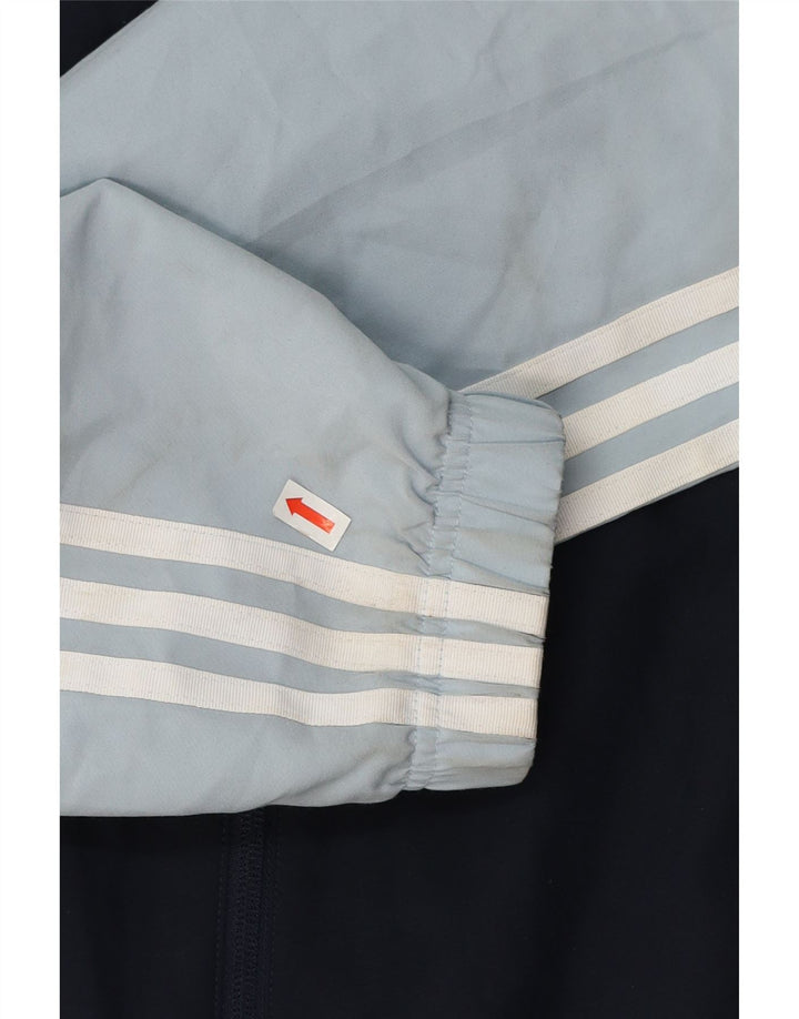 Adidas Herren-Trainingsanzug-Oberteil, Mittelgroßes marineblaues Farbblock-Polyester