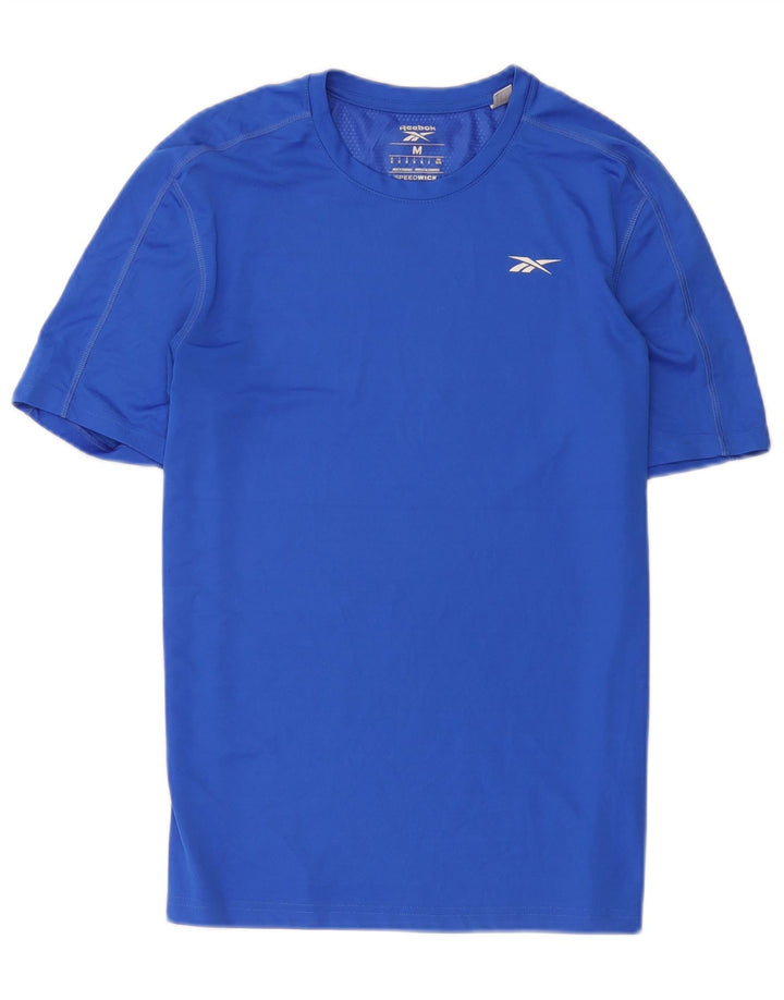 Reebok Herren T-Shirt Top Mittelblaues Polyester