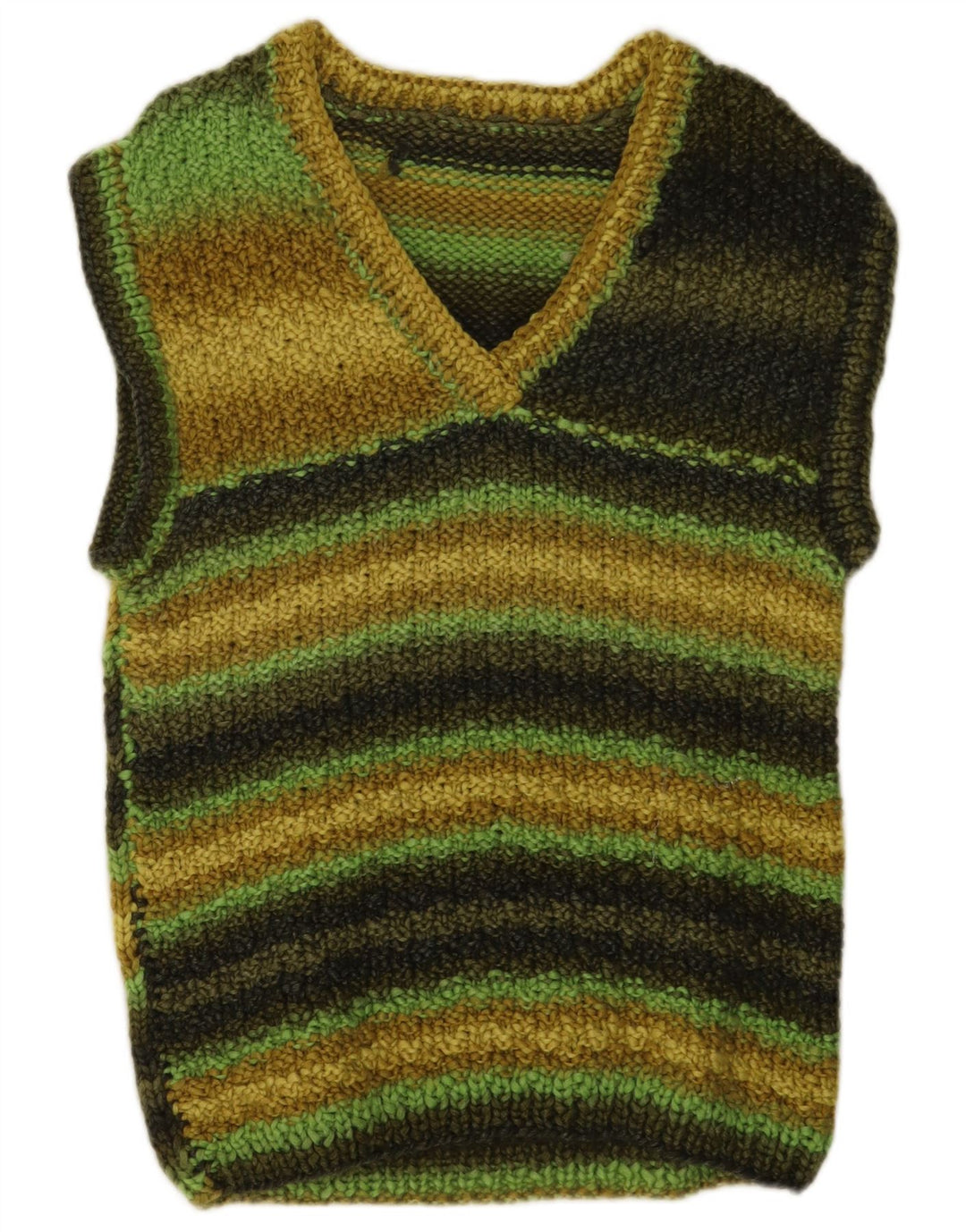 Vintage Herren Weste Tank Top Medium Mehrfarbig gestreift