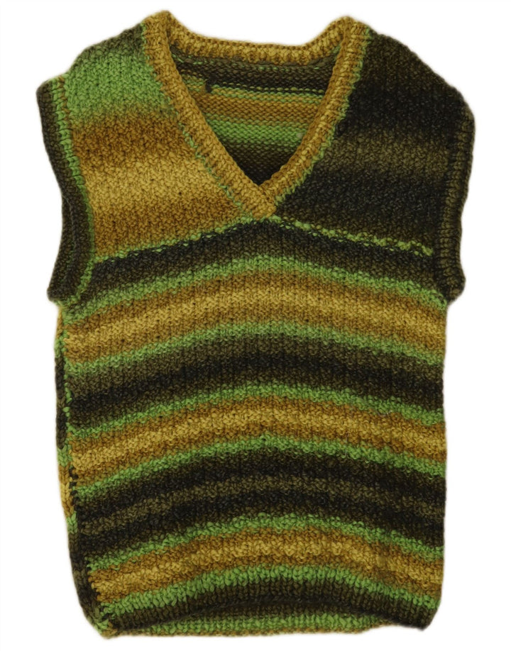 Vintage Herren Weste Tank Top Medium Mehrfarbig gestreift