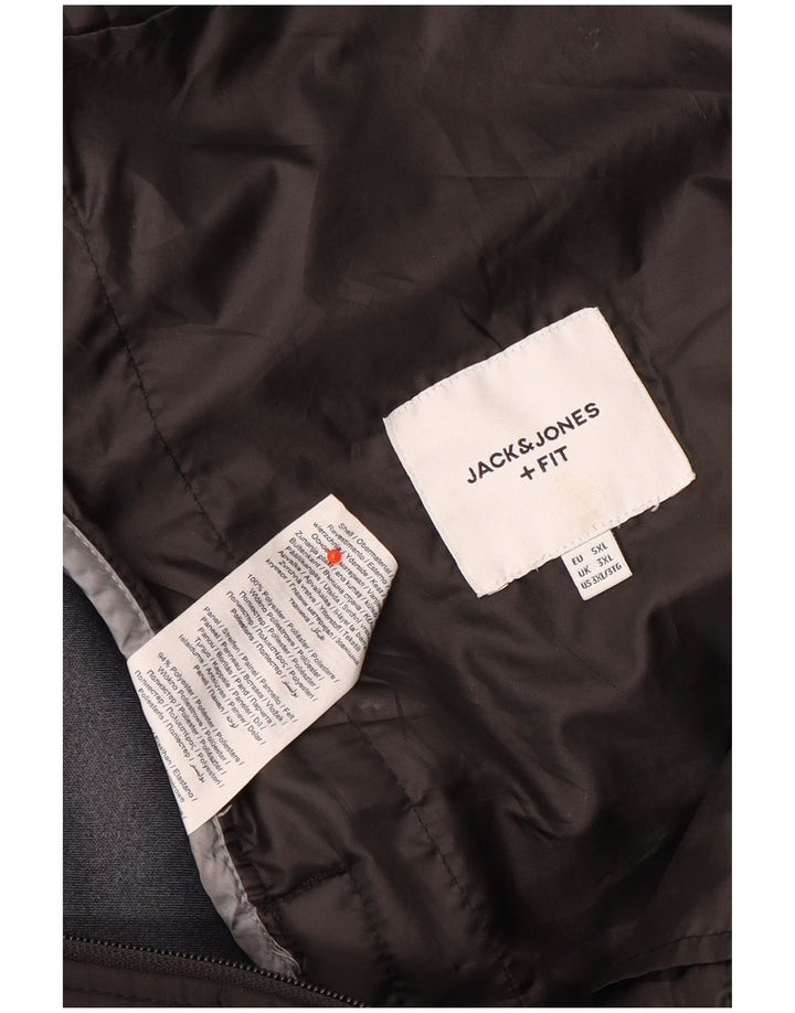 Jack & Jones Herren-Jacke mit Kapuze, gepolstert, UK 46 3XL, Schwarz, Polyester