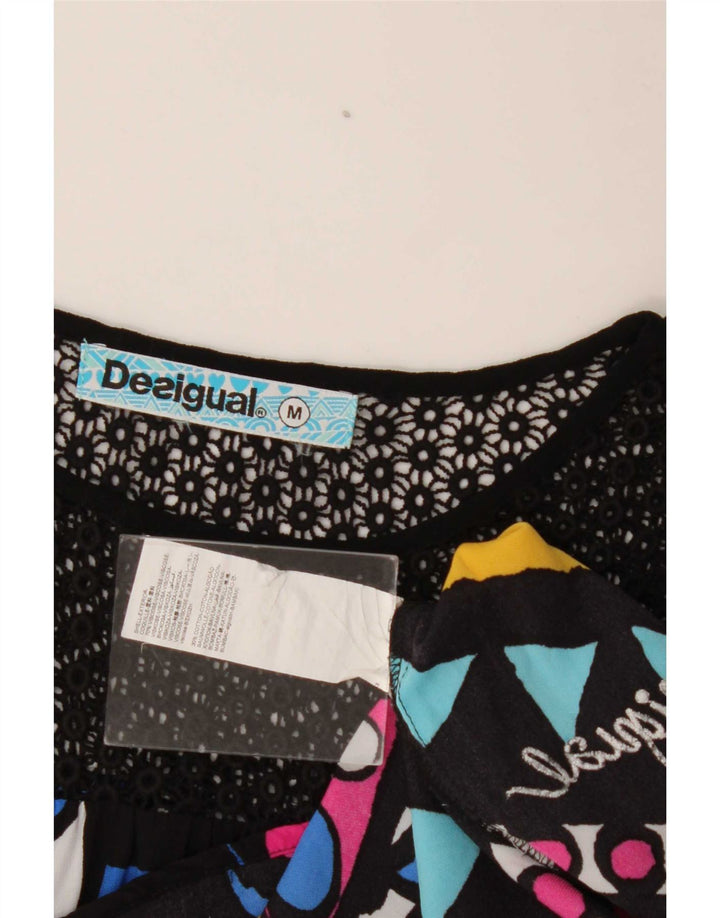 Desigual Womens Graphic Tunic Top UK 14 Medium Mehrfarbig Geometrisch