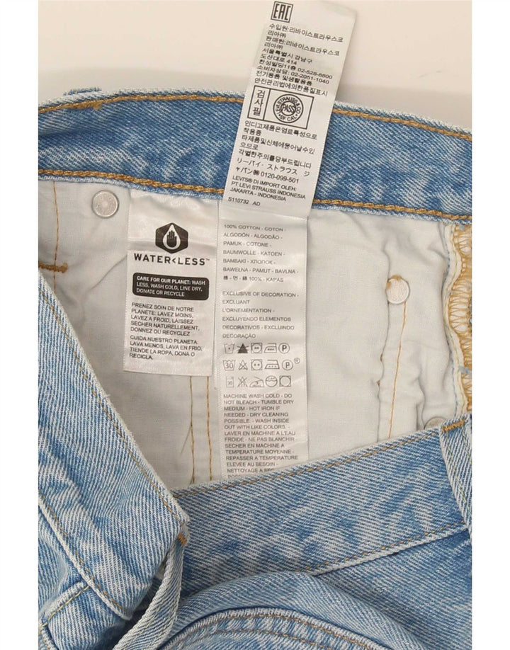Levi's Damen 501 Distressed Denim Shorts W26 Small Blaue Baumwolle