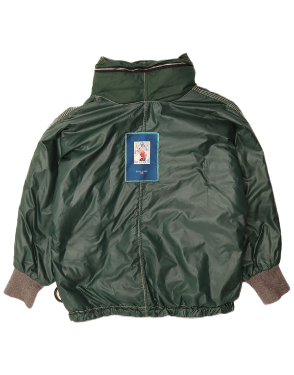 Post Card Mens Graphic Windbreaker Jacket UK 42 XL Green Colourblock